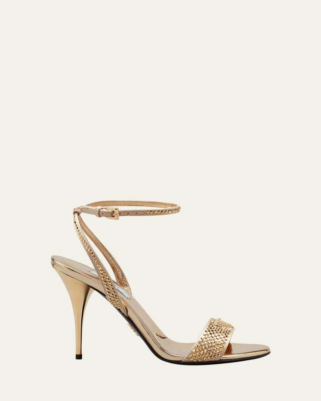 Modellerie Crystal Ankle-Strap Sandals